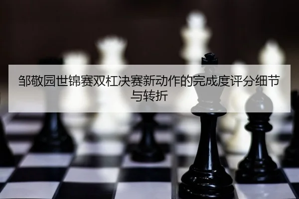 邹敬园世锦赛双杠决赛新动作的完成度评分细节与转折